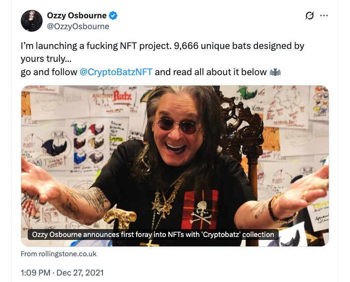 Source: Ozzy Osbourne
