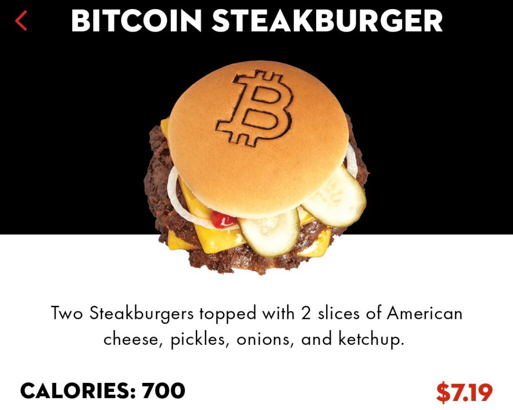 Bitcoin Steakburger from Stake ‘n Shake