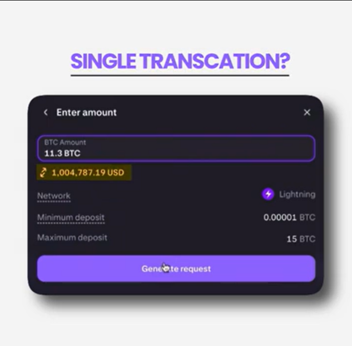 $1 million in a single Lightning transaction. Source: SDM
